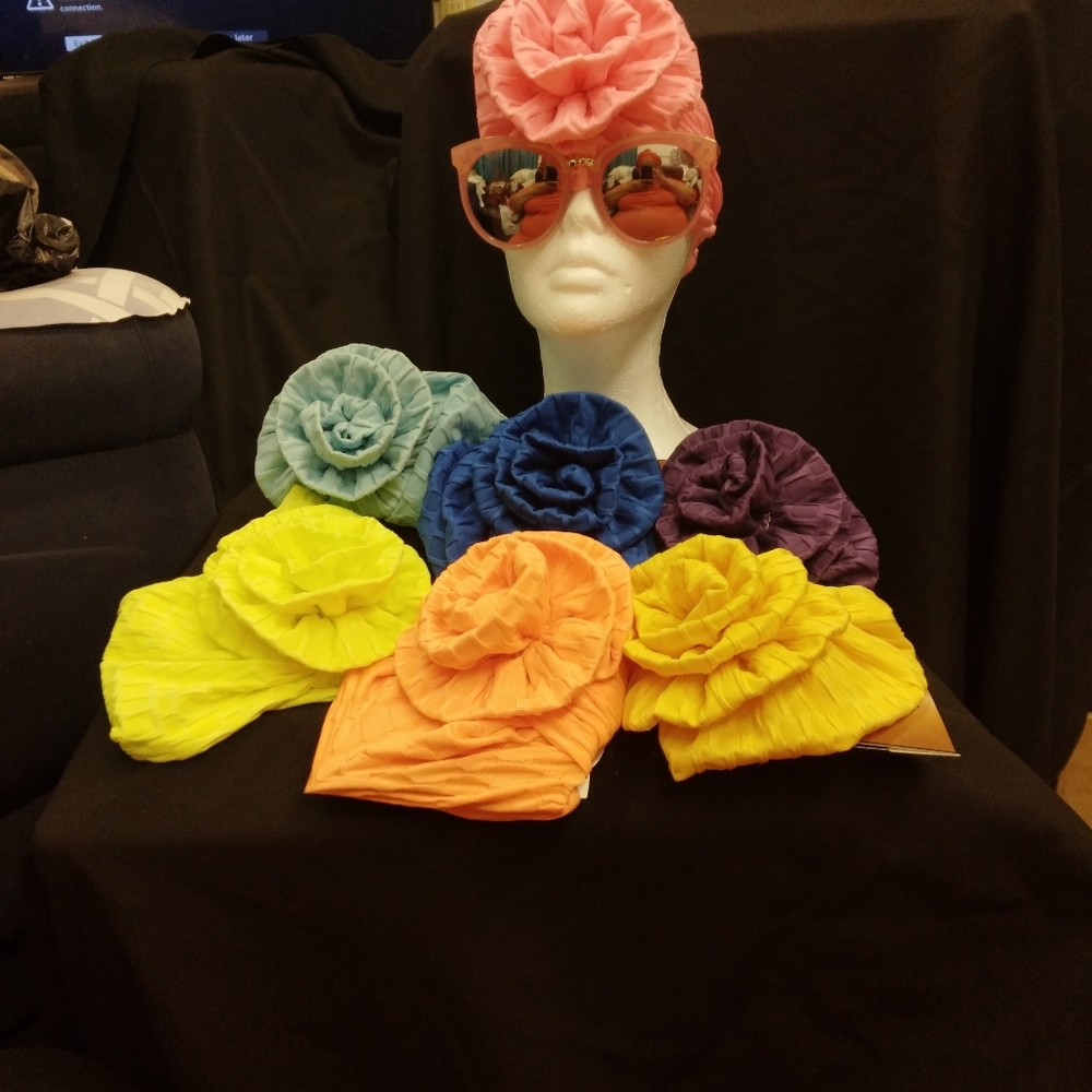 Hair turbans various colors five different colors